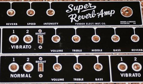 Super Reverb Blackface Faceplate